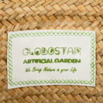 GloboStar® Artificial Garden CECILIA 20344 Διακοσμητικό Ψάθινο Καλάθι - Κασπώ Γλάστρα - Flower Pot Μπεζ Φ30cm x Υ30cm - Image 6