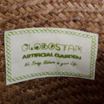 GloboStar® Artificial Garden SKIATHOS 20345 Διακοσμητικό Ψάθινο Καλάθι - Κασπώ Γλάστρα - Flower Pot Καφέ Φ24cm x Υ24cm - Image 6