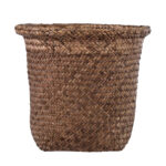 GloboStar® Artificial Garden SKIATHOS 20346 Διακοσμητικό Ψάθινο Καλάθι - Κασπώ Γλάστρα - Flower Pot Καφέ Φ26cm x Υ26cm - Image 4