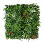 GloboStar® Artificial Garden JUNGLE FERN 20351 Τεχνητό Διακοσμητικό Πάνελ Φυλλωσιάς - Κάθετος Κήπος σύνθεση Ζούγκλα Φτέρης Μ100 x Π100 x Υ20cm - Image 2
