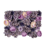 GloboStar® Artificial Garden ROSES STORY 20352 Τεχνητό Διακοσμητικό Πάνελ Λουλουδιών - Κάθετος Κήπος σύνθεση Μωβ & Ροζ Τριαντάφυλλα Μ40 x Π60 x Υ8cm - Image 2