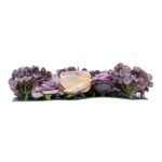 GloboStar® Artificial Garden ROSES STORY 20352 Τεχνητό Διακοσμητικό Πάνελ Λουλουδιών - Κάθετος Κήπος σύνθεση Μωβ & Ροζ Τριαντάφυλλα Μ40 x Π60 x Υ8cm - Image 3