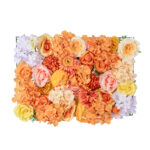 GloboStar® Artificial Garden ROSES STORY 20354 Τεχνητό Διακοσμητικό Πάνελ Λουλουδιών - Κάθετος Κήπος σύνθεση Πορτοκαλί & Ροζ Τριαντάφυλλα Μ40 x Π60 x Υ12cm - Image 2