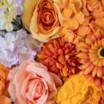 GloboStar® Artificial Garden ROSES STORY 20354 Τεχνητό Διακοσμητικό Πάνελ Λουλουδιών - Κάθετος Κήπος σύνθεση Πορτοκαλί & Ροζ Τριαντάφυλλα Μ40 x Π60 x Υ12cm - Image 5