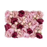 GloboStar® Artificial Garden ROSES STORY 20355 Τεχνητό Διακοσμητικό Πάνελ Λουλουδιών - Κάθετος Κήπος σύνθεση Ροζ & Βυσσινί Τριαντάφυλλα Μ40 x Π60 x Υ8cm - Image 2