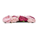 GloboStar® Artificial Garden ROSES STORY 20355 Τεχνητό Διακοσμητικό Πάνελ Λουλουδιών - Κάθετος Κήπος σύνθεση Ροζ & Βυσσινί Τριαντάφυλλα Μ40 x Π60 x Υ8cm - Image 3