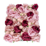 GloboStar® Artificial Garden ROSES STORY 20355 Τεχνητό Διακοσμητικό Πάνελ Λουλουδιών - Κάθετος Κήπος σύνθεση Ροζ & Βυσσινί Τριαντάφυλλα Μ40 x Π60 x Υ8cm - Image 4