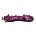 GloboStar® Artificial Garden ROSES STORY 20356 Τεχνητό Διακοσμητικό Πάνελ Λουλουδιών - Κάθετος Κήπος σύνθεση Φουξ & Βυσσινί Τριαντάφυλλα Μ40 x Π60 x Υ10cm - Image 3