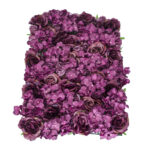 GloboStar® Artificial Garden ROSES STORY 20356 Τεχνητό Διακοσμητικό Πάνελ Λουλουδιών - Κάθετος Κήπος σύνθεση Φουξ & Βυσσινί Τριαντάφυλλα Μ40 x Π60 x Υ10cm - Image 4