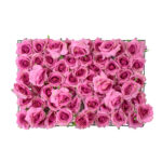 GloboStar® Artificial Garden ROSES STORY 20357 Τεχνητό Διακοσμητικό Πάνελ Λουλουδιών - Κάθετος Κήπος σύνθεση Βυσσινί Τριαντάφυλλα Μ40 x Π60 x Υ15cm - Image 2