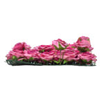 GloboStar® Artificial Garden ROSES STORY 20357 Τεχνητό Διακοσμητικό Πάνελ Λουλουδιών - Κάθετος Κήπος σύνθεση Βυσσινί Τριαντάφυλλα Μ40 x Π60 x Υ15cm - Image 3