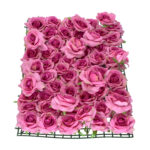 GloboStar® Artificial Garden ROSES STORY 20357 Τεχνητό Διακοσμητικό Πάνελ Λουλουδιών - Κάθετος Κήπος σύνθεση Βυσσινί Τριαντάφυλλα Μ40 x Π60 x Υ15cm - Image 4