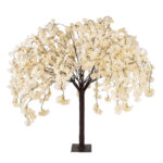 GloboStar® Artificial Garden SALMON CHERRY BLOSSOM TREE 20358 Τεχνητό Διακοσμητικό Δέντρο Μπεζ Άνθος Κερασιάς Υ140cm - Image 2
