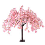 GloboStar® Artificial Garden PINK CHERRY BLOSSOM TREE 20359 Τεχνητό Διακοσμητικό Δέντρο Ροζ Άνθος Κερασιάς Υ140cm - Image 2