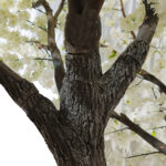 GloboStar® Artificial Garden BIANCA CHERRY BLOSSOM TREE 20362 Τεχνητό Διακοσμητικό Δέντρο Λευκό Άνθος Κερασιάς Υ350cm - Image 4