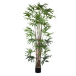 GloboStar® Artificial Garden BROADLEAF LADY PALM TREE 20384 Τεχνητό Διακοσμητικό Φυτό Πλατύφυλλος Φοίνικας Μπαμπού Υ300cm - Image 2