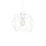 GLOBOSTAR® VORTEX 203-0001 Μοντέρνο Κρεμαστό Φωτιστικό Οροφής με Ντουί 1 x E27 AC 220-240V IP20 - Λευκό - Μ23.5 x Π23.5 x Υ20cm - Image 5