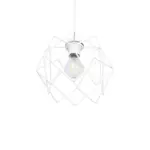 GLOBOSTAR® VORTEX 203-0001 Μοντέρνο Κρεμαστό Φωτιστικό Οροφής με Ντουί 1 x E27 AC 220-240V IP20 - Λευκό - Μ23.5 x Π23.5 x Υ20cm - Image 6