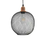 GLOBOSTAR® WIRE 203-0004 Μοντέρνο Κρεμαστό Φωτιστικό Οροφής με Ντουί 1 x E27 AC 220-240V IP20 - Μαύρο & Χάλκινο - Μ25 x Π25 x Υ30cm - Image 5