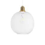 GLOBOSTAR® WIRE 203-0005 Μοντέρνο Κρεμαστό Φωτιστικό Οροφής με Ντουί 1 x E27 AC 220-240V IP20 - Λευκό & Χρυσό - Μ25 x Π25 x Υ30cm - Image 5