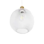GLOBOSTAR® WIRE 203-0005 Μοντέρνο Κρεμαστό Φωτιστικό Οροφής με Ντουί 1 x E27 AC 220-240V IP20 - Λευκό & Χρυσό - Μ25 x Π25 x Υ30cm - Image 6