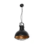 GLOBOSTAR® SIERRA 203-0011 Vintage Κρεμαστό Φωτιστικό Οροφής με Ντουί 1 x E27 AC 220-240V IP20 - Μαύρο & Χρυσό - Μ30 x Π30 x Υ40cm - Image 4