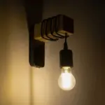 GLOBOSTAR® XYLO 203-0014 Μοντέρνο Φωτιστικό Τοίχου - Απλίκα με Ντουί 1 x E27 AC 220-240V IP20 - Μαύρο & Μπεζ - Μ18 x Π18 x Υ19cm - Image 3