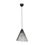 GLOBOSTAR® ARCWIRE 203-0015 Μοντέρνο Κρεμαστό Φωτιστικό Οροφής με Ντουί 1 x E27 AC 220-240V IP20 - Μαύρο - Μ25 x Π25 x Υ30cm - Image 4