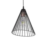 GLOBOSTAR® ARCWIRE 203-0015 Μοντέρνο Κρεμαστό Φωτιστικό Οροφής με Ντουί 1 x E27 AC 220-240V IP20 - Μαύρο - Μ25 x Π25 x Υ30cm - Image 5