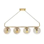 GLOBOSTAR® LATTICE 203-0019 Μοντέρνο Κρεμαστό Φωτιστικό Οροφής με Ντουί 4 x E27 AC 220-240V IP20 - Χρυσό - Μ78 x Π15 x Υ81cm - Image 5