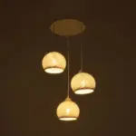 GLOBOSTAR® YASAM 203-0023 Vintage Κρεμαστό Φωτιστικό Οροφής με Ντουί 3 x E27 AC 220-240V IP20 - Λευκό - Μ42 x Π42 x Υ54cm - Image 3
