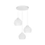 GLOBOSTAR® YASAM 203-0023 Vintage Κρεμαστό Φωτιστικό Οροφής με Ντουί 3 x E27 AC 220-240V IP20 - Λευκό - Μ42 x Π42 x Υ54cm - Image 4