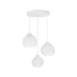 GLOBOSTAR® YASAM 203-0023 Vintage Κρεμαστό Φωτιστικό Οροφής με Ντουί 3 x E27 AC 220-240V IP20 - Λευκό - Μ42 x Π42 x Υ54cm - Image 6