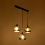 GLOBOSTAR® YASAM 203-0026 Vintage Κρεμαστό Φωτιστικό Οροφής με Ντουί 3 x E27 AC 220-240V IP20 - Μαύρο - Μ45 x Π18 x Υ30cm - Image 3