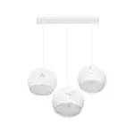 GLOBOSTAR® YASAM 203-0027 Vintage Κρεμαστό Φωτιστικό Οροφής με Ντουί 3 x E27 AC 220-240V IP20 - Λευκό - Μ45 x Π18 x Υ30cm - Image 5