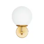 GLOBOSTAR® DALPH 203-0029 Vintage Φωτιστικό Τοίχου - Απλίκα με Ντουί 1 x E27 AC 220-240V IP20 - Χρυσό & Λευκό - M18 x Π15 x Υ23cm - Image 4