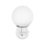 GLOBOSTAR® DALPH 203-0031 Vintage Φωτιστικό Τοίχου - Απλίκα με Ντουί 1 x E27 AC 220-240V IP20 - Ασημί & Λευκό - M18 x Π15 x Υ23cm - Image 4