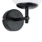 GLOBOSTAR® DALPH 203-0032 Vintage Φωτιστικό Τοίχου - Απλίκα με Ντουί 1 x E27 AC 220-240V IP20 - Μαύρο & Λευκό - M18 x Π15 x Υ23cm - Image 6