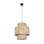 GLOBOSTAR® SALTO 203-0037 Boho Κρεμαστό Φωτιστικό Οροφής με Ντουί 1 x E27 AC 220-240V IP20 - Μπεζ - M40 x Π40 x Υ42cm - Image 4