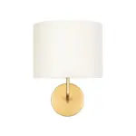 GLOBOSTAR® RALPH 203-0039 Vintage Φωτιστικό Τοίχου - Απλίκα με Ντουί 1 x E27 AC 220-240V IP20 - Χρυσό & Λευκό - Μ22 x Π29 x Υ30cm - Image 4