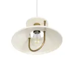 GLOBOSTAR® BILLA 203-0041 Vintage Κρεμαστό Φωτιστικό Οροφής με Ντουί 1 x E27 AC 220-240V IP20 - Λευκό & Χρυσό - M30.5 x Π30.5 x Υ20cm - Image 6