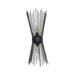 GLOBOSTAR® HORN 203-0043 Vintage Φωτιστικό Τοίχου - Απλίκα με Ντουί 2 x E14 AC 220-240V IP20 - Μαύρο - Μ14 x Π17 x Υ44.5cm - Image 4