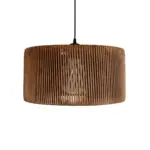GLOBOSTAR® KYCLOS 203-0047 Boho Κρεμαστό Φωτιστικό Οροφής με Ντουί 1 x E27 AC 220-240V IP20 - Καφέ - M40 x Π40 x Υ25.5cm - Image 5