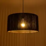 GLOBOSTAR® KYCLOS 203-0048 Boho Κρεμαστό Φωτιστικό Οροφής με Ντουί 1 x E27 AC 220-240V IP20 - Μαύρο - M40 x Π40 x Υ25.5cm - Image 3