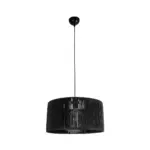 GLOBOSTAR® KYCLOS 203-0048 Boho Κρεμαστό Φωτιστικό Οροφής με Ντουί 1 x E27 AC 220-240V IP20 - Μαύρο - M40 x Π40 x Υ25.5cm - Image 4