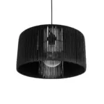GLOBOSTAR® KYCLOS 203-0048 Boho Κρεμαστό Φωτιστικό Οροφής με Ντουί 1 x E27 AC 220-240V IP20 - Μαύρο - M40 x Π40 x Υ25.5cm - Image 6
