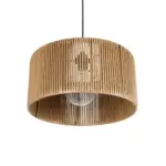 GLOBOSTAR® KYCLOS 203-0049 Boho Κρεμαστό Φωτιστικό Οροφής με Ντουί 1 x E27 AC 220-240V IP20 - Μπεζ - M40 x Π40 x Υ25.5cm - Image 6