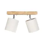 GLOBOSTAR® CUP 203-0056 Vintage Φωτιστικό Οροφής με Ντουί 2 x E27 AC 220-240V IP20 - Λευκό & Μπεζ - Μ42 x Π14 x Υ26cm - Image 5