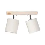 GLOBOSTAR® CUP 203-0059 Vintage Φωτιστικό Οροφής με Ντουί 2 x E27 AC 220-240V IP20 - Λευκό & Μπεζ - Μ42 x Π14 x Υ26cm - Image 5