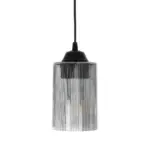 GLOBOSTAR® TORUS 203-0063 Μοντέρνο Κρεμαστό Φωτιστικό Οροφής με Ντουί 1 x E27 AC 220-240V IP20 - Μαύρο & Μαύρο Φιμέ - Μ10.5 x Π10.5 x Υ18.5cm - Image 5